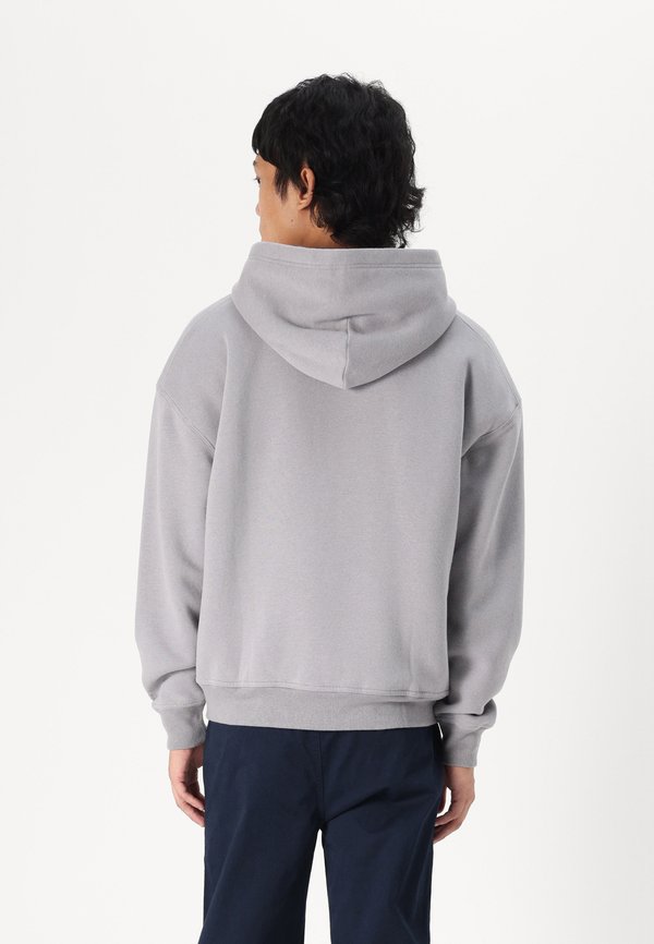 Boxy Faux Shearling-Lined Zip-Up Hoodie - Hoodie - smoked pearl faux wash2