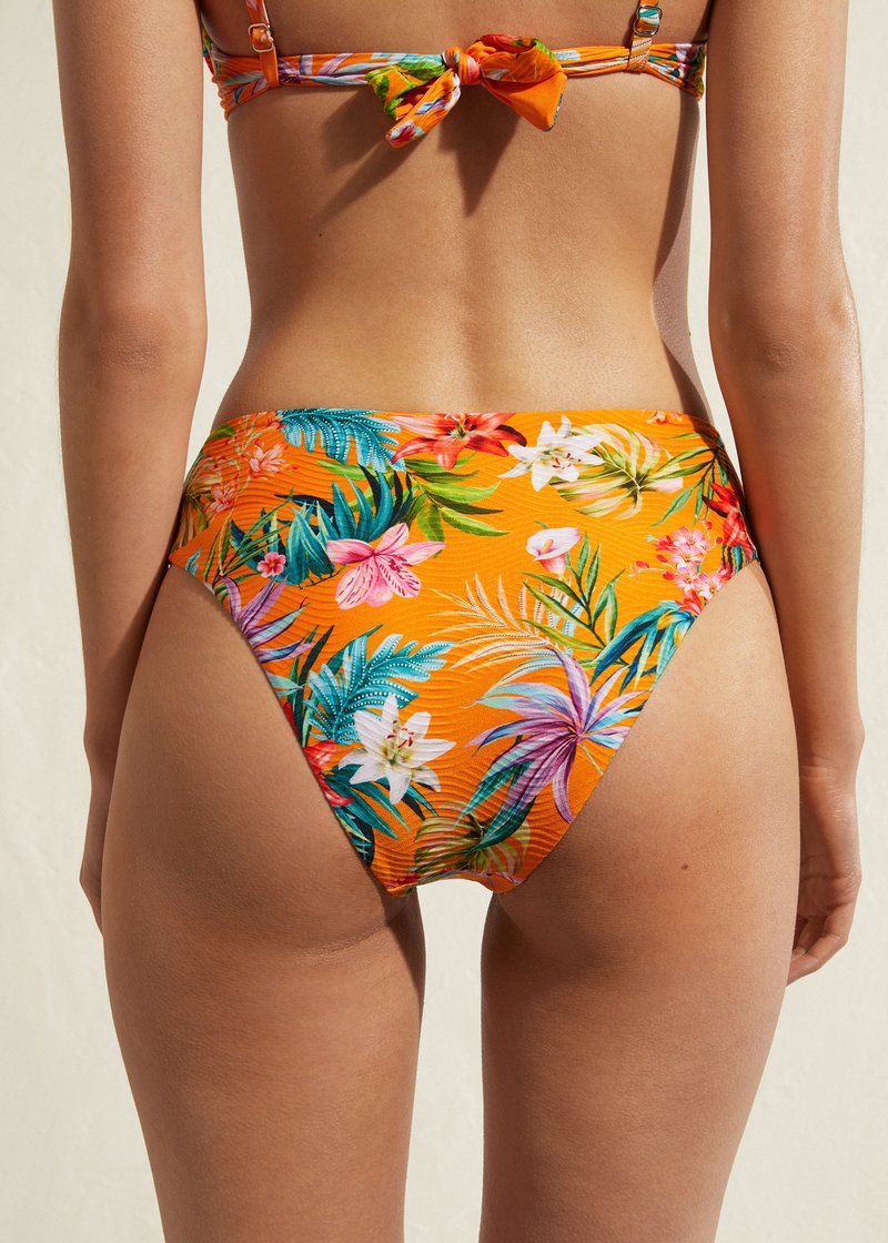 Damen Bikinis | Calzedonia RIO ECO Bikini-Hose flowers orange/orange - YH75254 Damen Bikinis | Calzedonia RIO ECO Bikini-Hose flowers orange/orange - YH75254