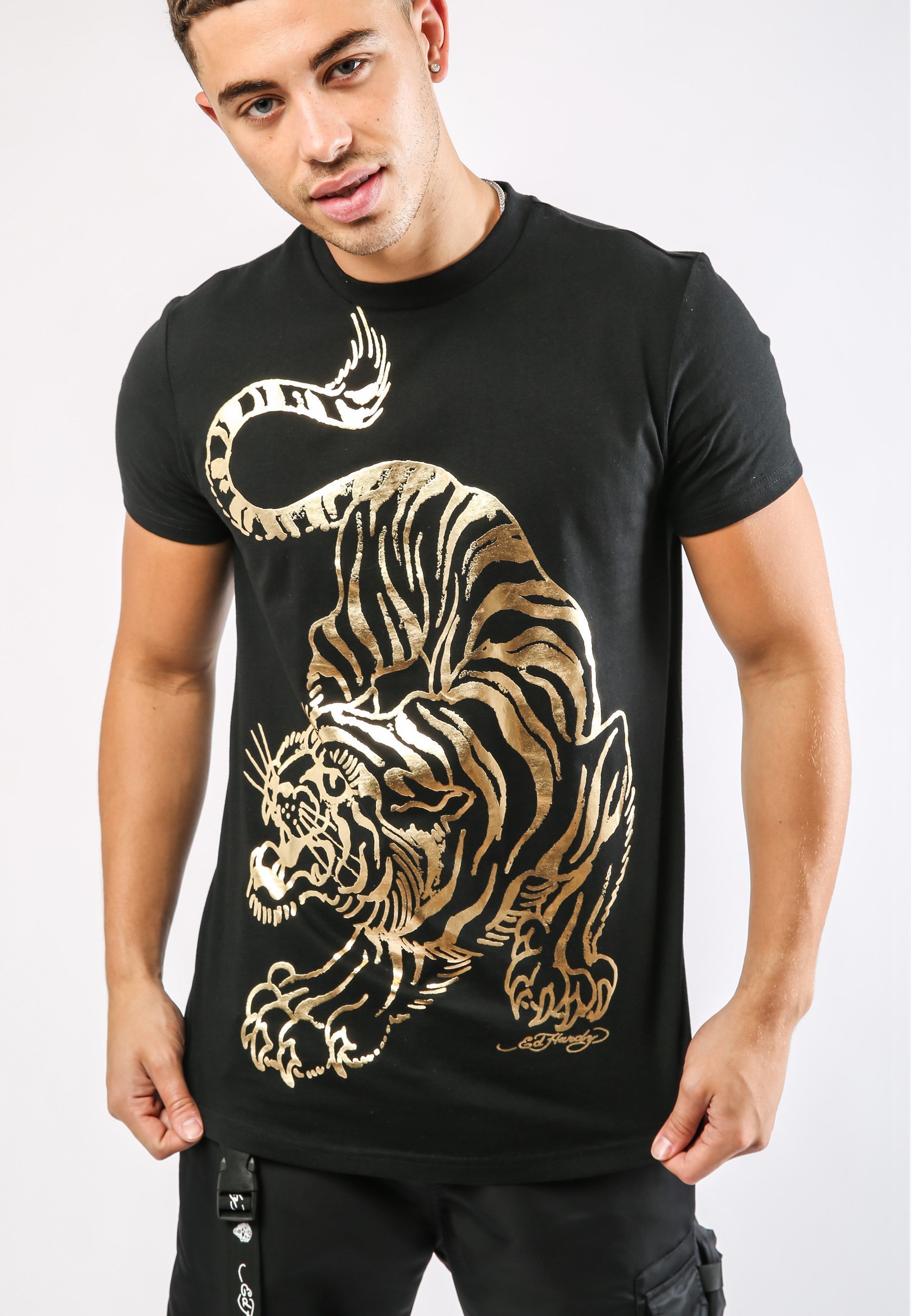 Playera Ed Hardy Hombre Camiseta Ed Hardy Tiger-vintage Roar