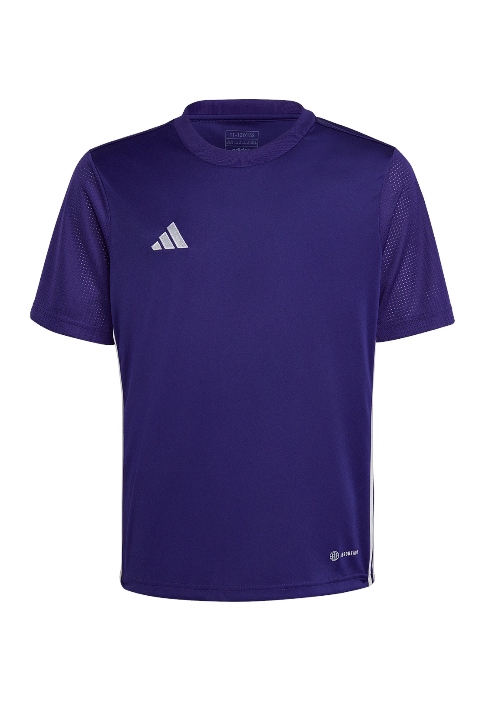 white and purple adidas shirt