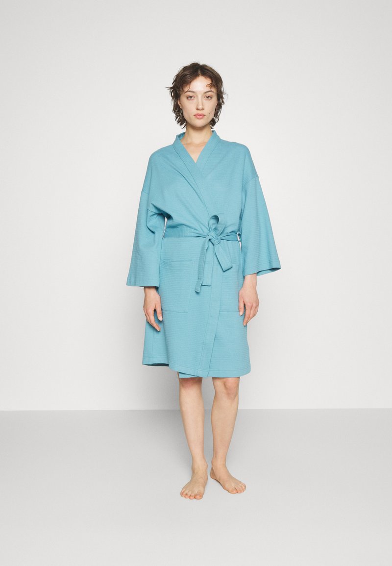 Marks & Spencer WRAP Dressing gown peacock/light blue Zalando