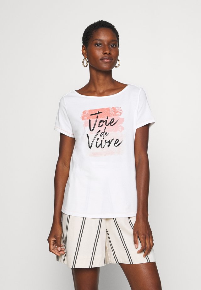 1/2 SLEEVE - Print T-shirt - off white