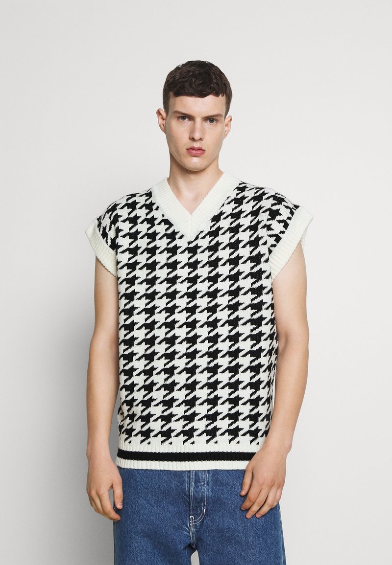 Mennace HENNESSEY VARSITY KNIT VEST Jumper white Zalando.de