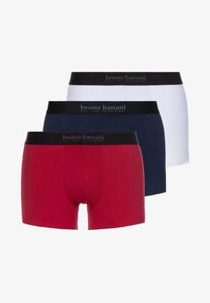 Bruno Banani 3 PACK - Kurze Boxershorts - rot/blau/weiß