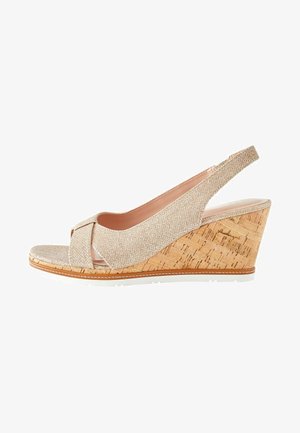 Next REGULAR WIDE FIT - Sandale s platformom - shimmer