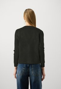 ONLY ONLBRIANNA PEARL V-NECK - Cardigan - black/white