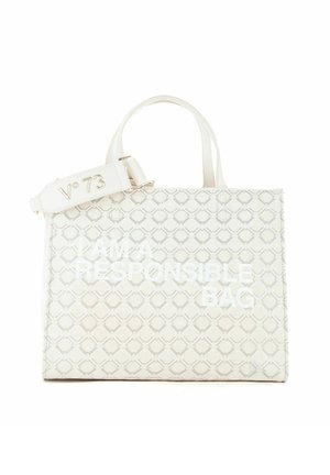V73 SHOPPING RESPONSIBILITY LOGO - Handtas - bianco