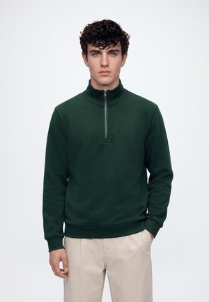 Jack & Jones JJEBRADLEY HALF ZIP  - Суитшърт - scarab