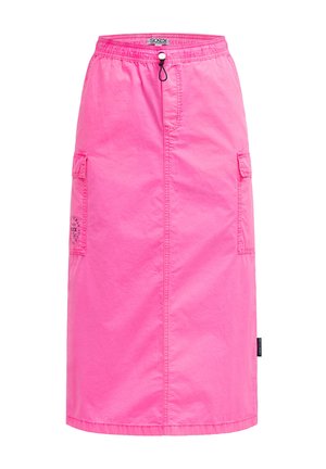 Soccx, SOCCX MIDIROCK IM CARGO-STIL MIT ELASTIKBUND - A-line skirt - neon magenta