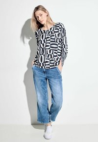Cecil PRINT MIT ARMDETAIL - Camicetta - blau