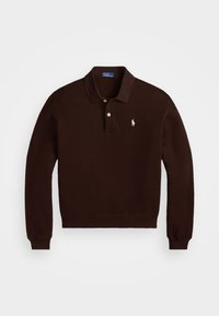 POLO-COLLAR FLEECE PULLOVER - Melegítőfelső - circuit brown