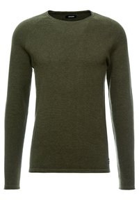 JJEHILL CREW NECK  - Strickpullover - olive night melange