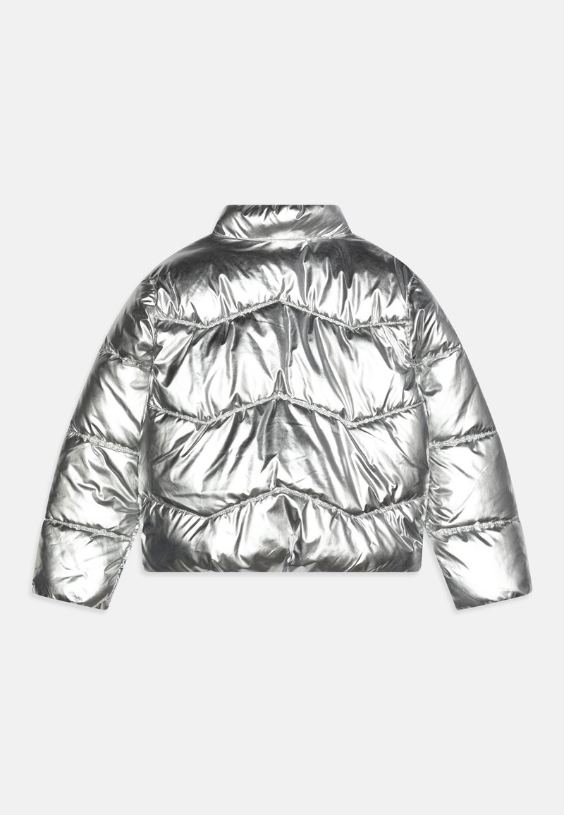 Silver Puffer Shiny Short Puffer Jacket ONLY GIRLS KOGPEARL PUFFER