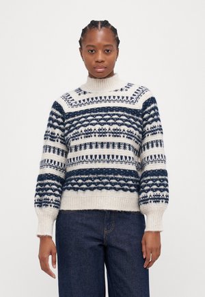 Vero Moda Petite VMHENYA HIGHNECK - Pullover - birch/navy