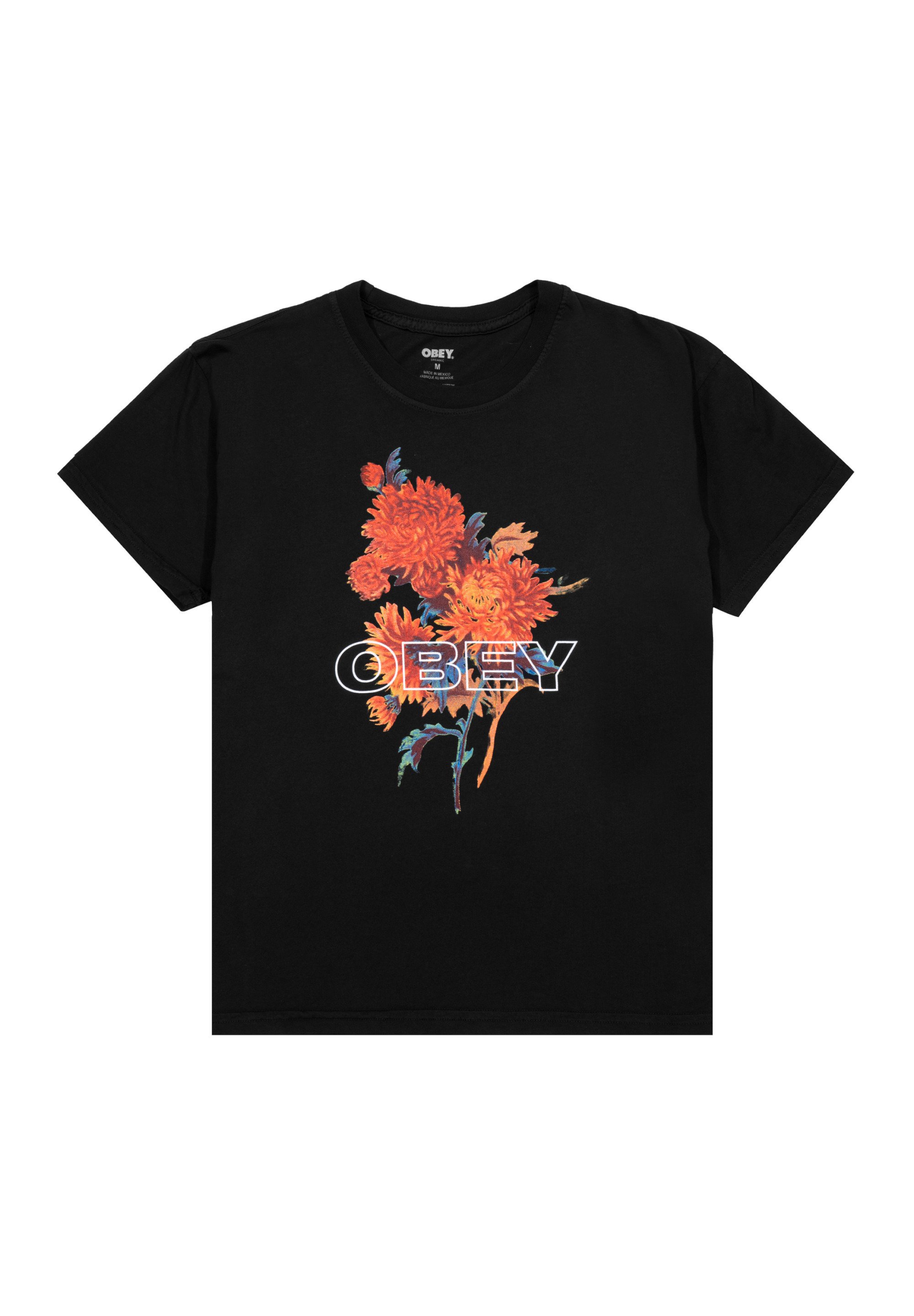 Tシャツ・カットソー Obey Bouquet Classic T-Shirt Black Obey Clothing LIFESTYLE BOUQUET - T-shirt con stampa