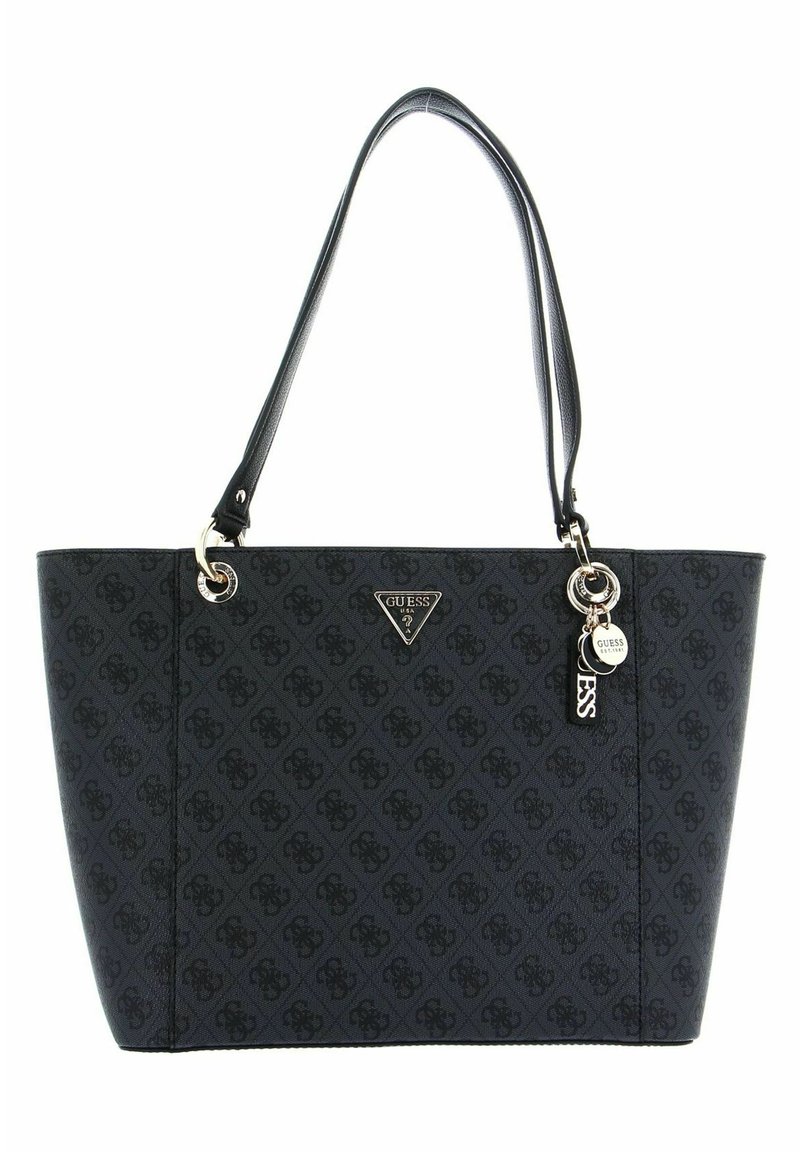 Sac à Main GUESS Noelle II Tote - Tote Bag En Polyuréthane, 35x26 Cm, Couleur Coal Logo | Sac Spacieux, élégant, Intemporel