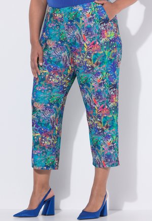 7/8 WEITES GERADES BEIN ELASTIKBUND - Stoffhose - azure