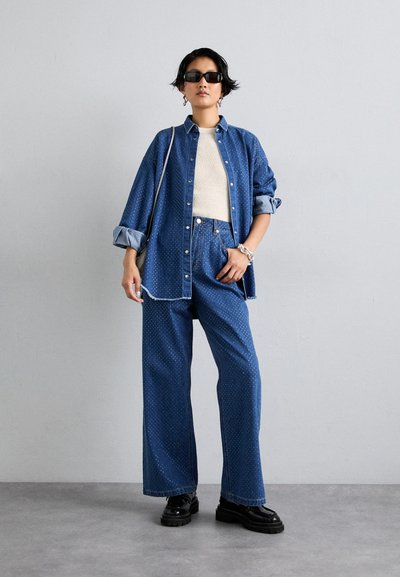 sandro Wide leg - bleu jean
