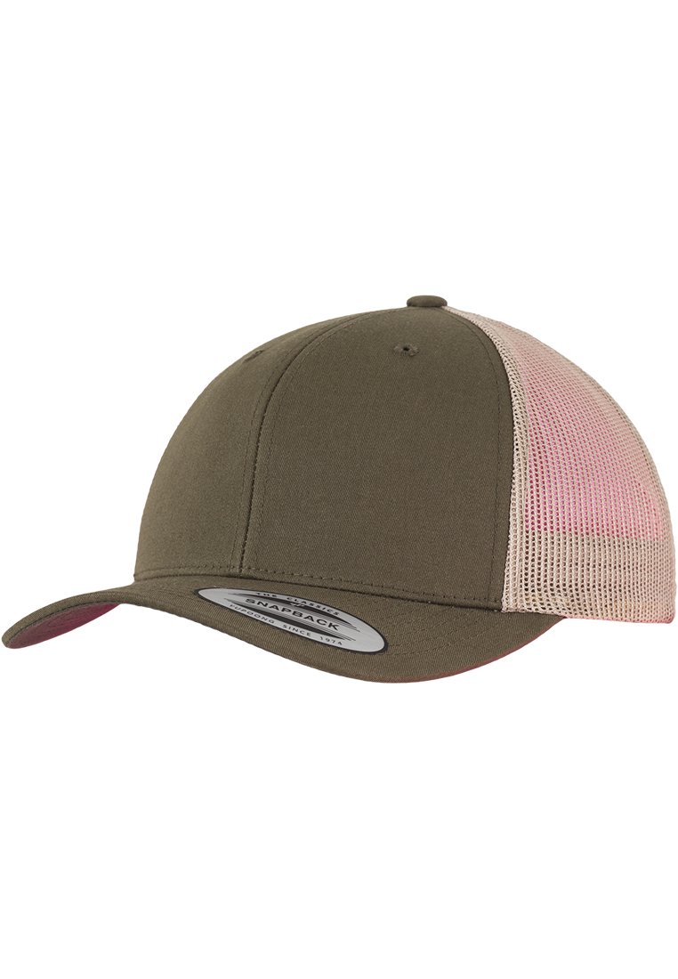 Flexfit RETRO TRUCKER 2-TONE - Kapa - mossgreen/khaki