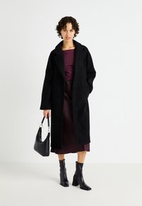 Gina Tricot BELTED LONG COAT - Klasisks mētelis - black