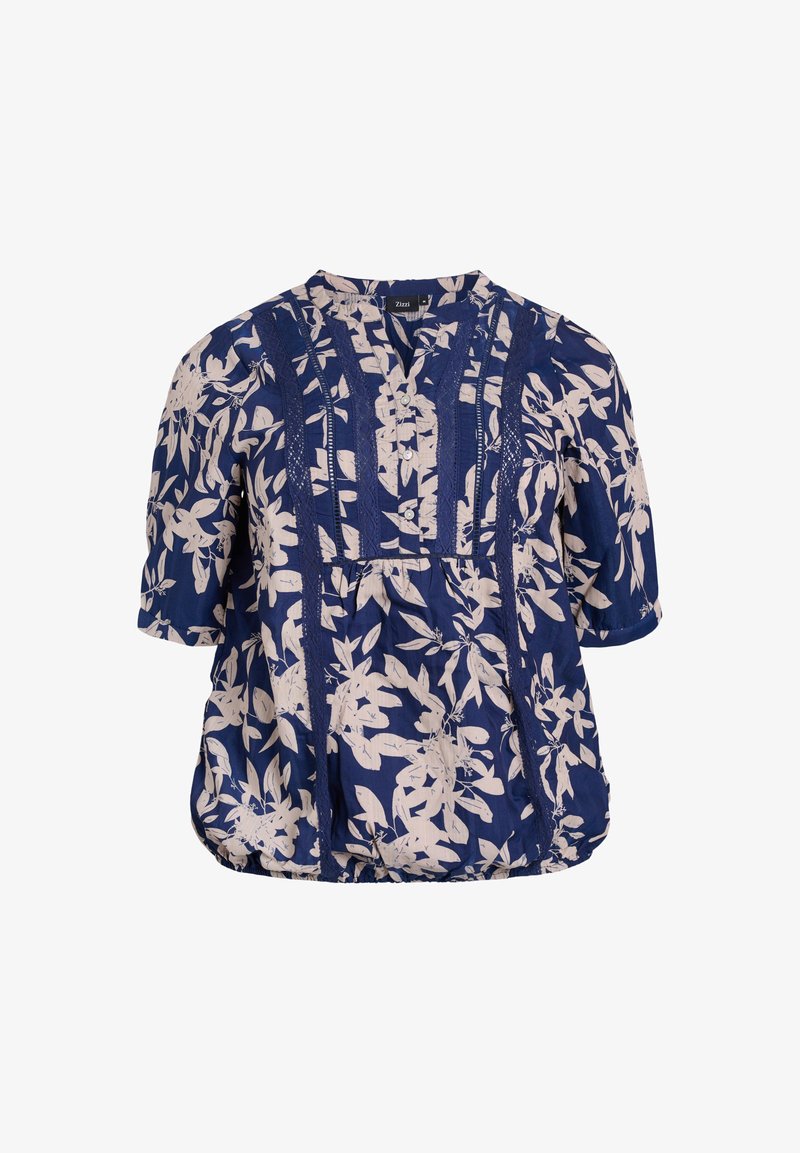 Zizzi Blus - blue flower
