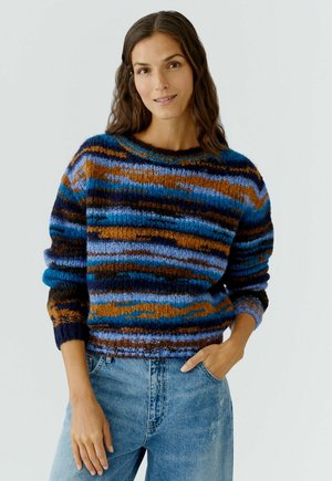 Pullover - dk blue camel