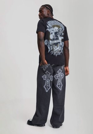 Ed Hardy, MENS STAY TRUE GRAPHIC REGULAR T-SHIRT - Print T-shirt - black
