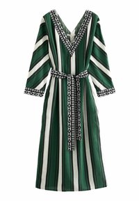 Next BELTED KAFTAN  - REGULAR FIT - Nappali ruha - green white stripe