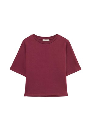 Stradivarius, JAPANESE SHORT SLEEVE T-SHIRT 07063630 - T-shirt basique - mottled dark red