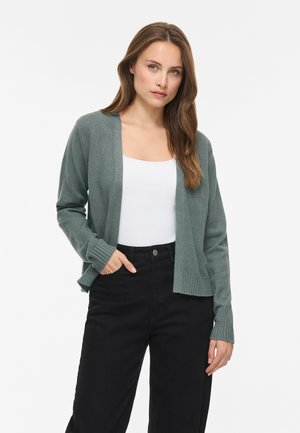 VILA, VIRIL SHORT CARDIGAN - Cardigan - balsam green dark