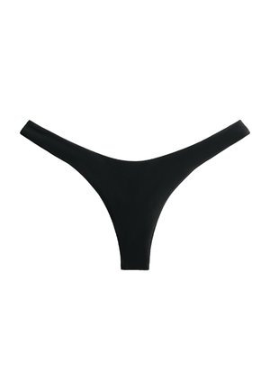 OYSHO U-CUT PIQUÉ BRAZILIAN  - Spodní díl bikin - black