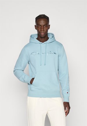 ICONS TONAL HOODIE WITH BIG LOGO - Pulover s kapuco - light blue
