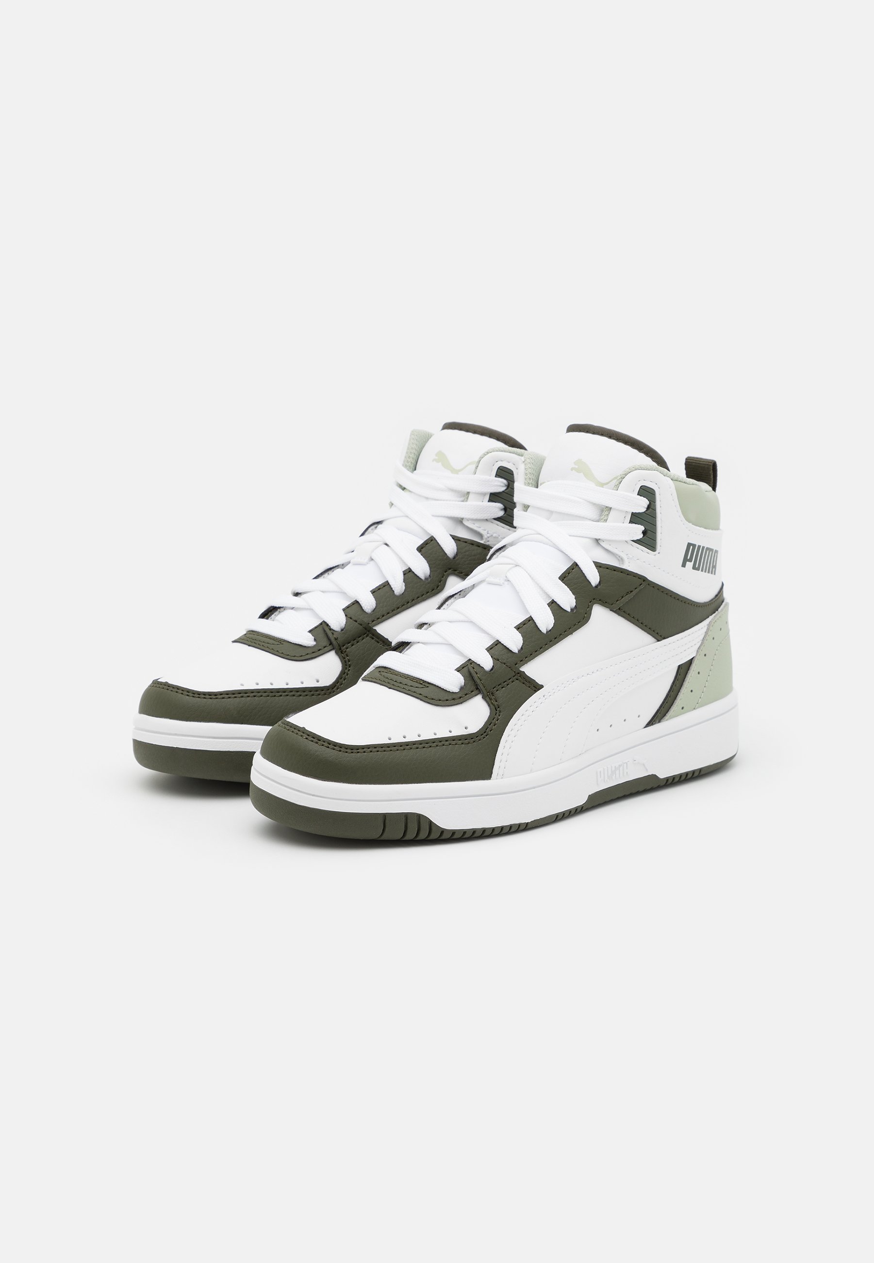 Puma REBOUND JOY UNISEX - High-top trainers - forest night/white/desert  sage/white - Zalando.co.uk