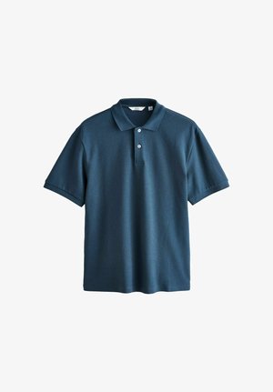 Next, REGULAR FIT - TEXTURED SMART POLO SHIRT . - Poloshirt - mid blue