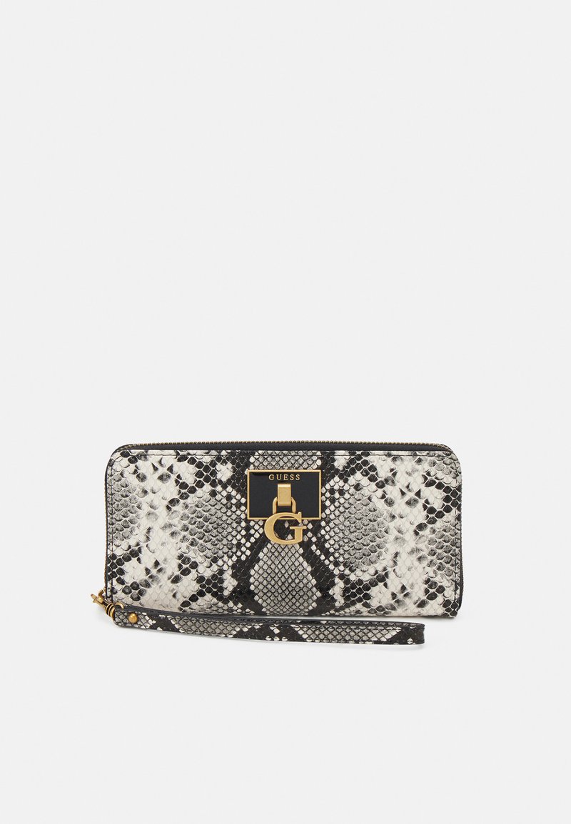 Guess STEPHI LARGE ZIP AROUND Wallet black/white/black Zalando.co.uk