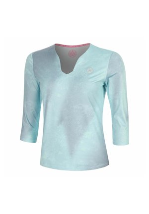 BIDI BADU, LONGSLEEVE FREEZE OUT V-NECK PRINTED LONGSLEEVE W - Langarmshirt - ocean blue