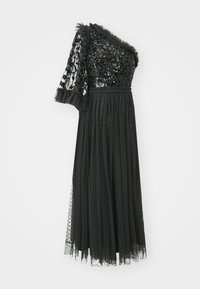 Red Thread Falling Needle & Thread FALLING LEAVES BODICE ONE SHOULDER ANKLE GOWN ...