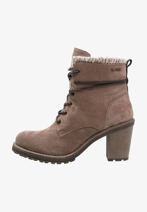 TOM TAILOR, Bottines à lacets - sand