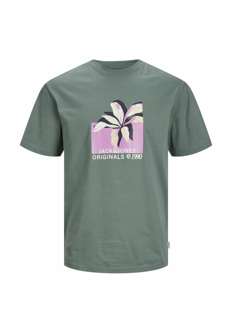 jack & jones T-shirt print groen gemêleerd