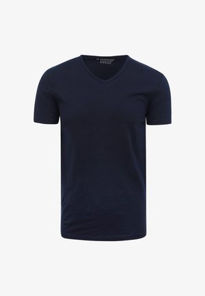 Garage, STRETCH V-NECK - T-Shirt basic - navy