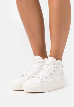 NIZZA PLATFORM MID - Baskets montantes - cloud white/pink tint/icey pink