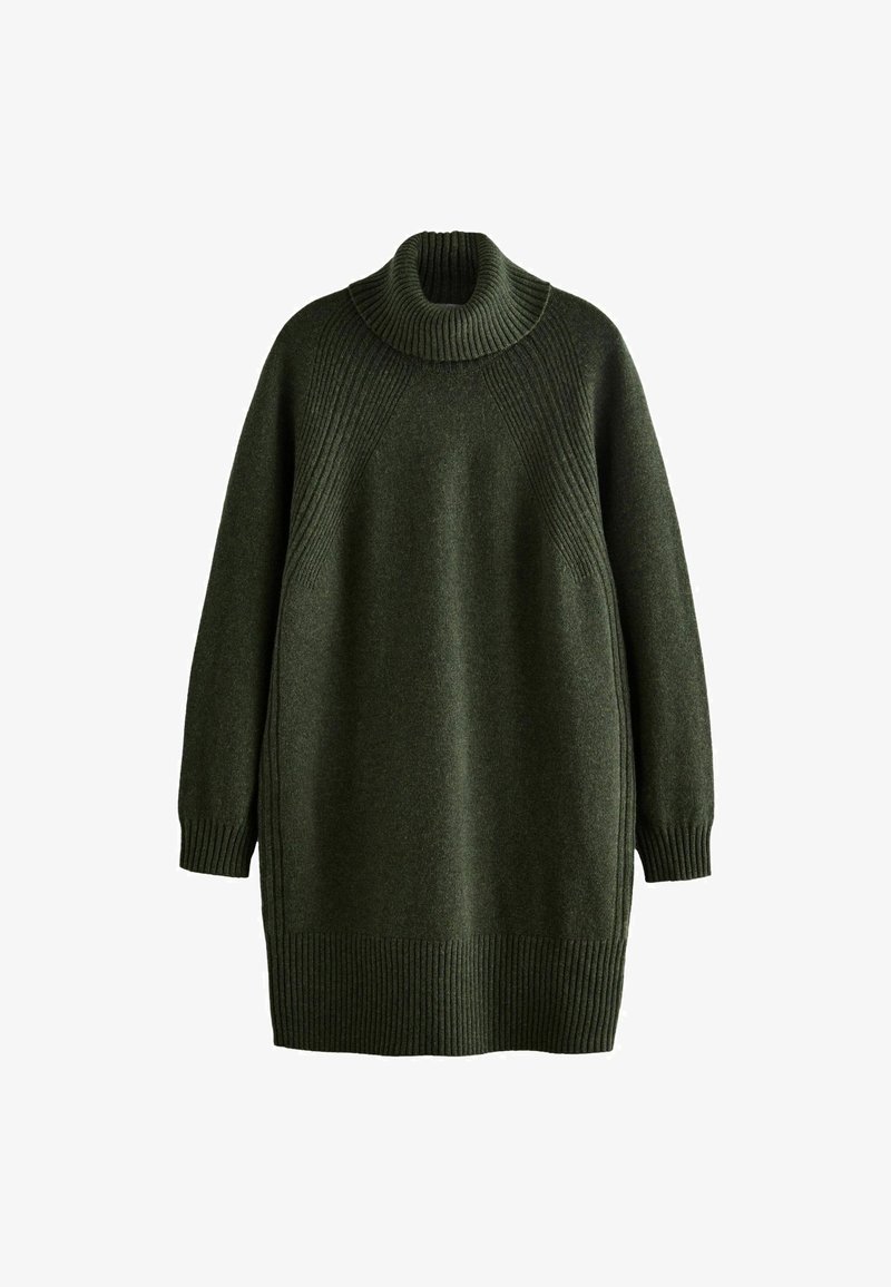 Next ROLL NECK SHORT REGULAR FIT - Jumper dress - green khaki/green - Zalando Next ROLL NECK SHORT REGULAR FIT - Jumper dress - green khaki/green - Zalando