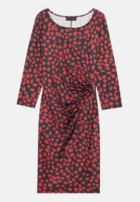 Jerseyklänning - black/red