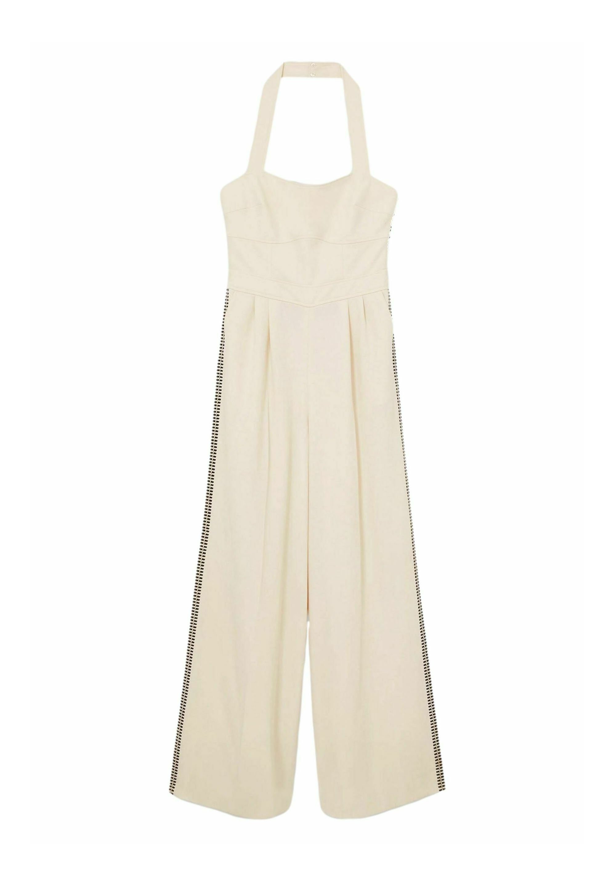 Reiss REGULAR FIT - VIOLA EMBROIDERY HALTERNECK WIDE LEG