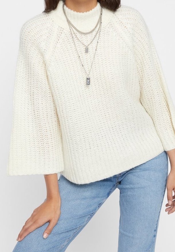 Pieces Strickpullover - off-white