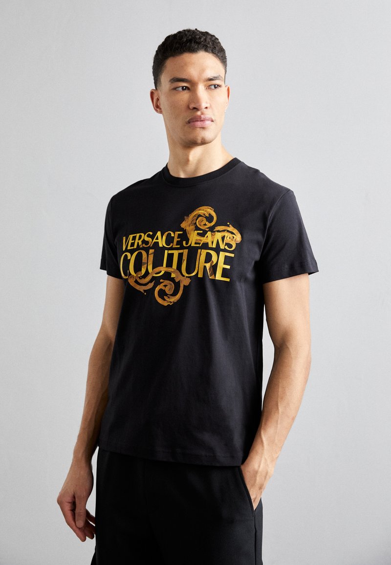 Versace T-shirt girocollo con logo frontale YB000208 main image 0