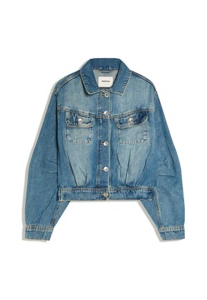 Bershka, CROPPED BALLOON DENIM JACKET 00888180 - Veste en jean - blue denim
