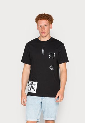 URBAN MULTI GRAPHIC TEE UNISEX - T-shirt z nadrukiem - black