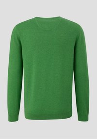 s.Oliver MIT LOGO-STICKEREI - Strickpullover - grün