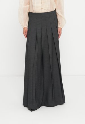 VMNEOMI LONG PLEATED SKIRT - A-vonalú szoknya - dark grey melange